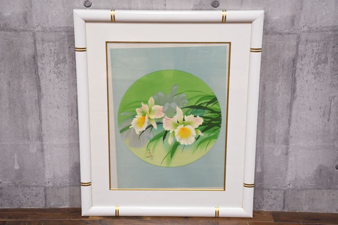 BGC93 デビット・リー シルクスクリーン 開花 AP 直筆サイン 額装 BGC93 デビット・リー シルクスクリーン 開花 AP 直筆サイン 額装