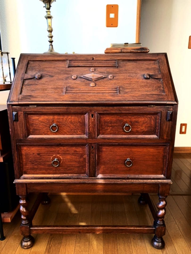 ブリティッシュスタイル/アンティーク/ライティングビューロー/