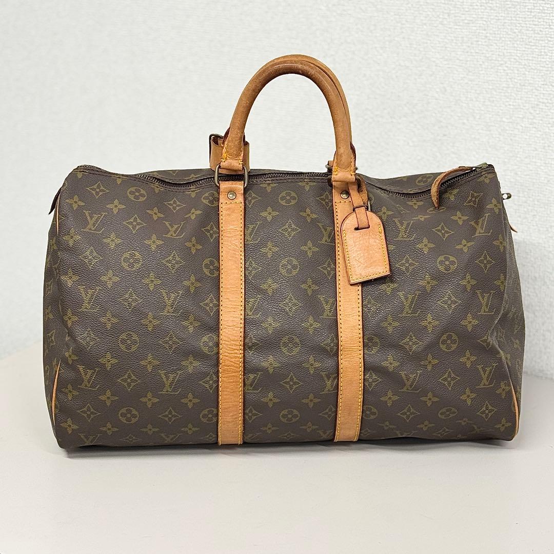 Louis Vuitton ボストンバッグ 中型 ブラウン 中古・古着通販】LOUIS VUITTON (ルイ ヴィトン) トラベルバッグ