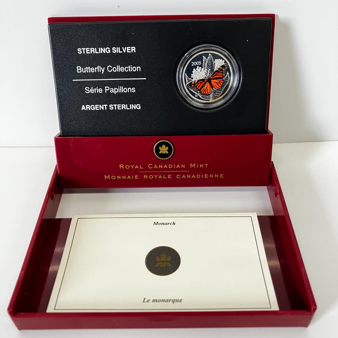 カナダ王立造幣局発行「バタフライコレクション」オオカバマダラ 2005年