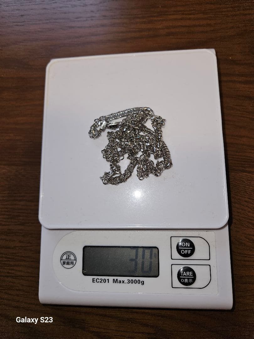 ユーザープラチナ850　12面トリプル ネックレス30g　５０cm