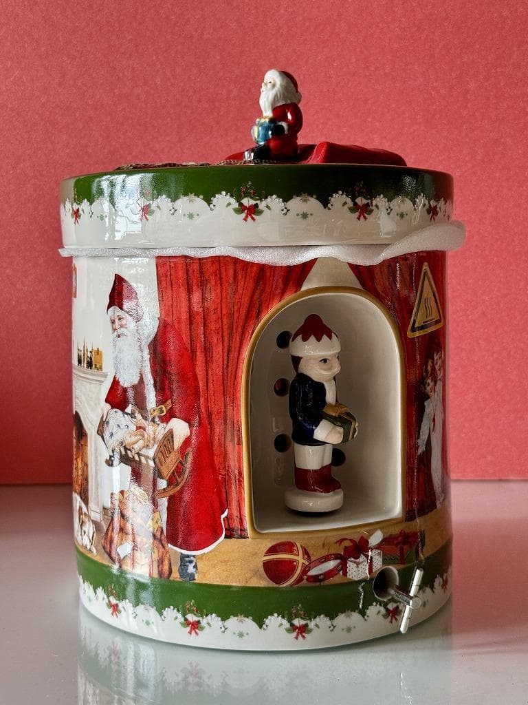 売約済み　ビレロイ＆ボッホ　クリスマス　オルゴール付　キャンドルボックス　サンタ