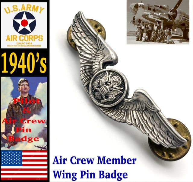 1940’s★ アメリカ陸軍航空隊 ★Air Crew Wing Pin★WW2