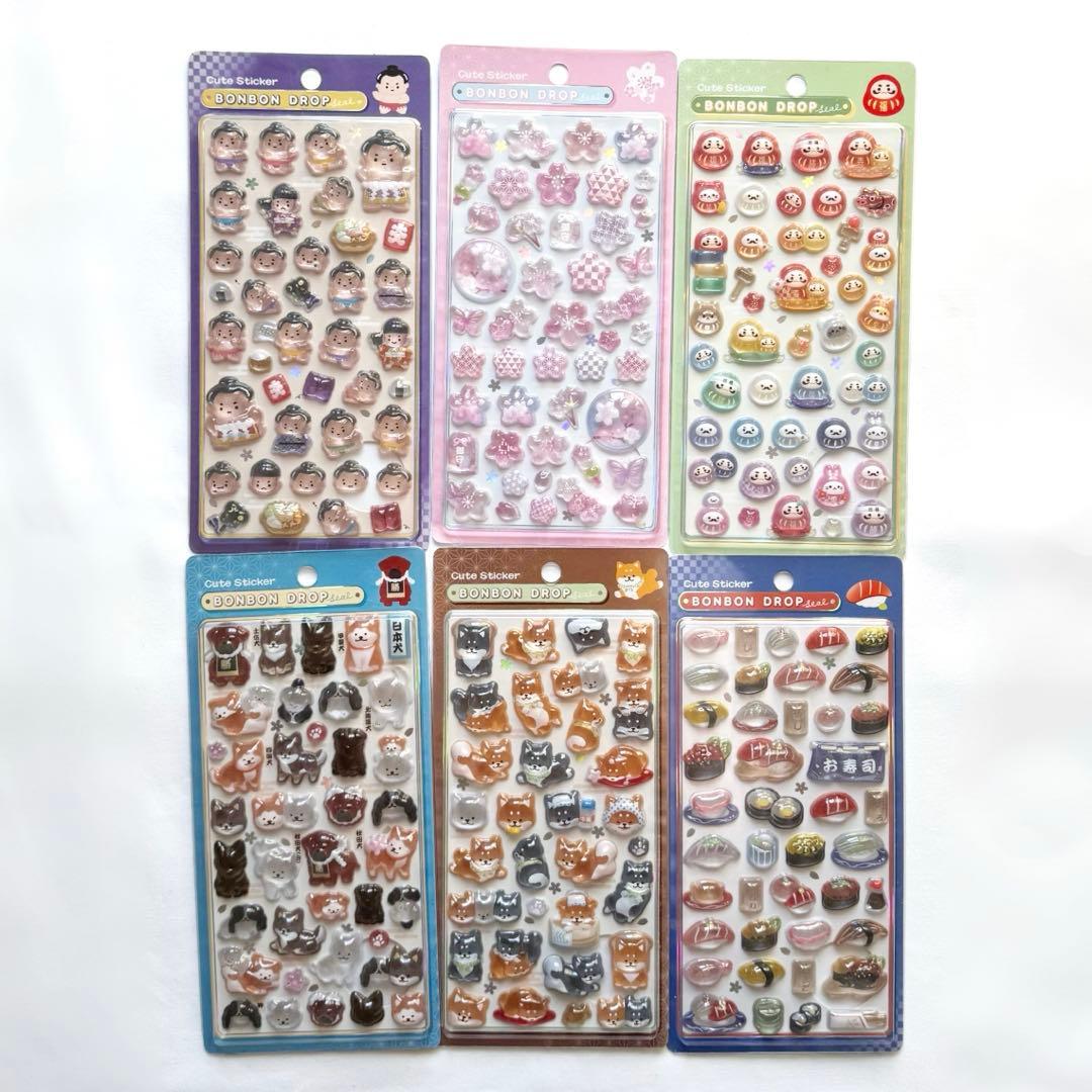 【新品】 ボンボンドロップシール 和柄 正規品 柴犬 寿司 相撲 だるま 新作 ボンボンドロップシール クーリア 和柄 お寿司 柴犬 BONBON DROP 正規