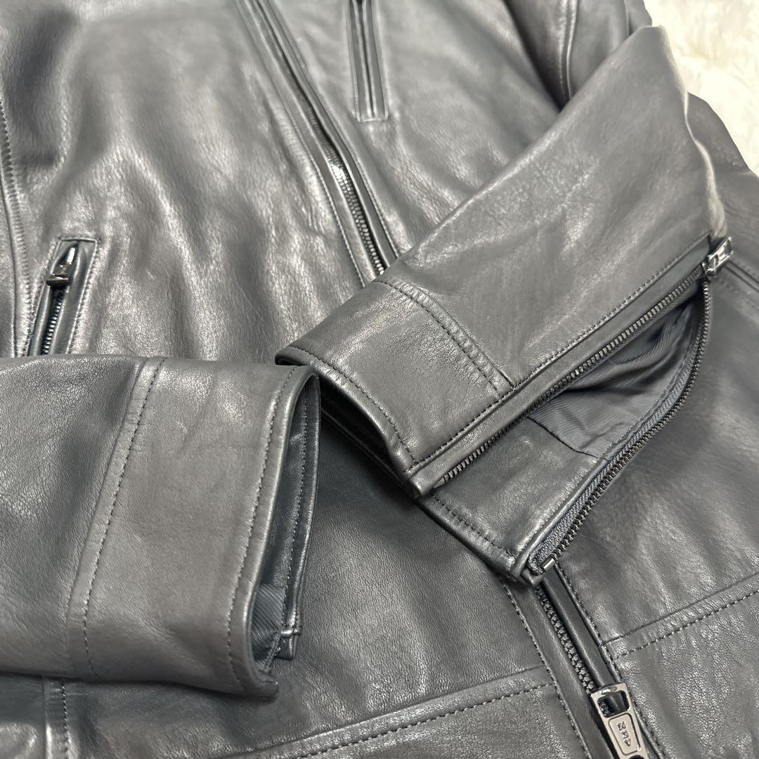 すずたろー 様 AKM シングル レザージャケット ダイヤキルト L WJK