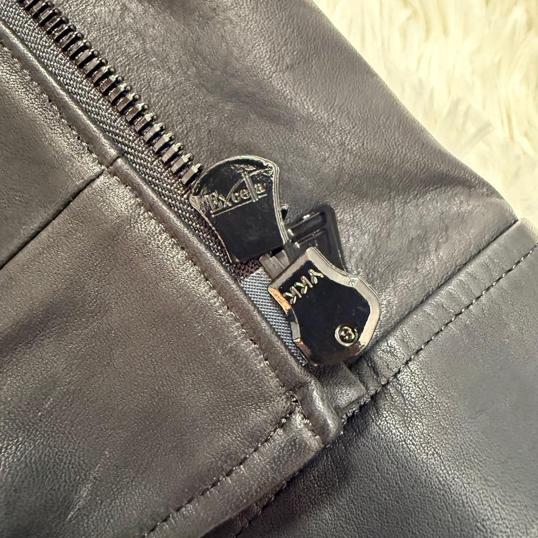 すずたろー 様 AKM シングル レザージャケット ダイヤキルト L WJK