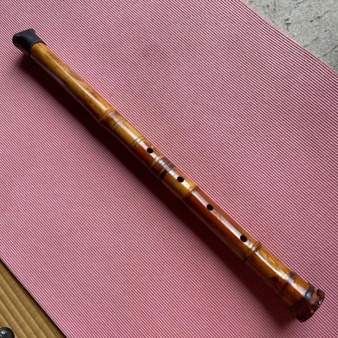 94 値下げ　尺八　二尺一寸管　銘　太郎　唄口銀