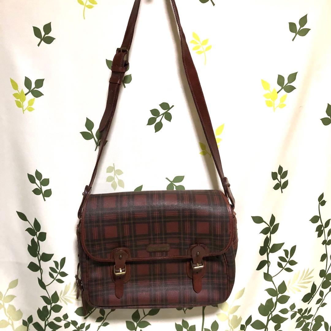 メ(^ ^)y【美品】ポロラルフローレン ヴィンテージ バッグ チェック タグ