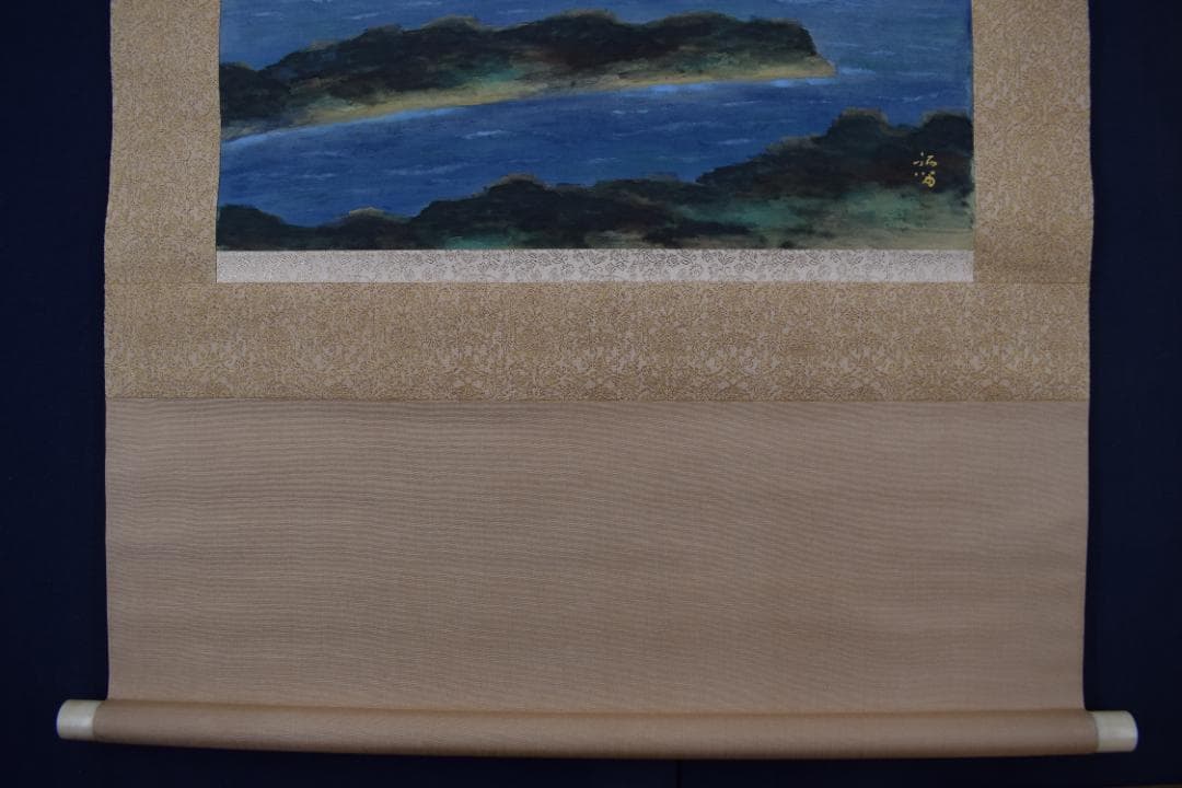 真作】浜孤嘯/富士山遠望図/横物/掛軸☆宝船☆Z-541 - メルカリ