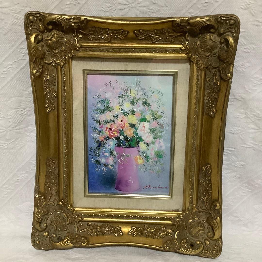 油絵p-10号SL 塩田満男一枚の檜日仏現代美術展金賞