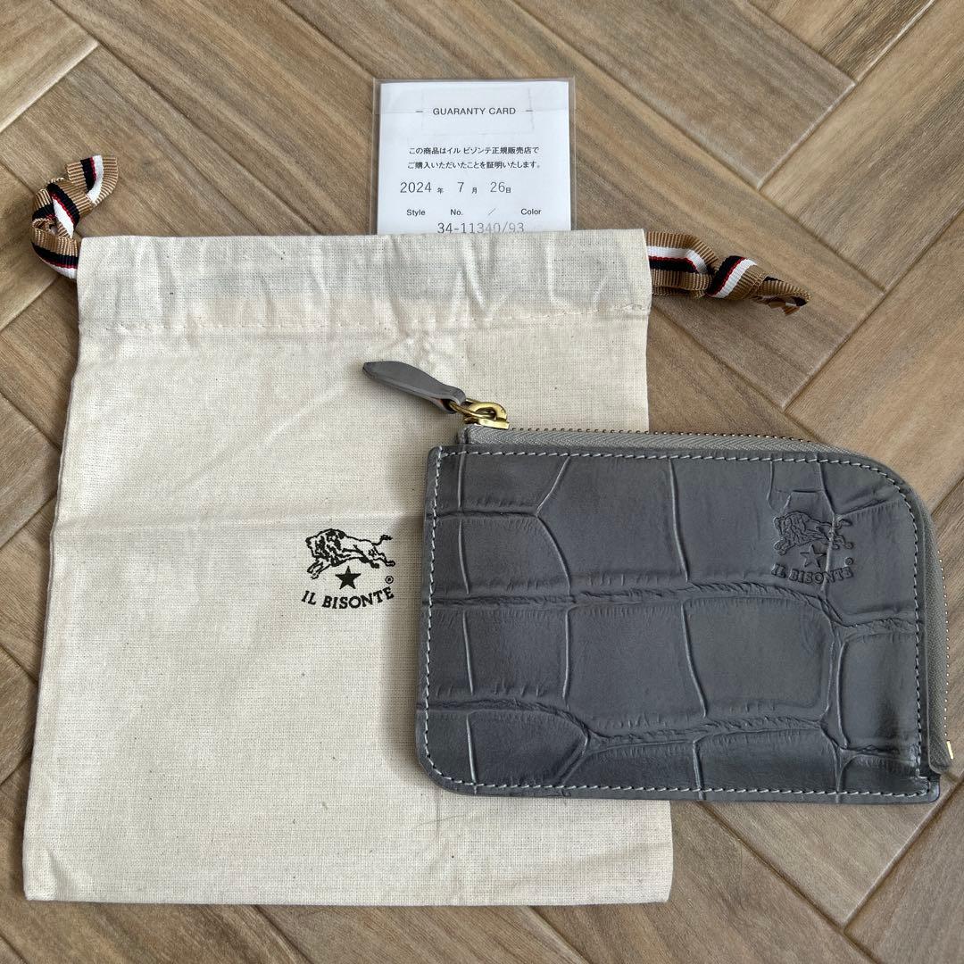 お値下げ⭐︎イルビゾンテ ケース　L字ファスナー　クロコ