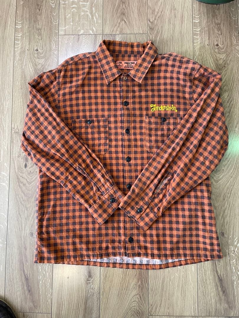 テンダーロイン　ネルシャツ Ｌサイズ　オレンジ　フランネルシャツ