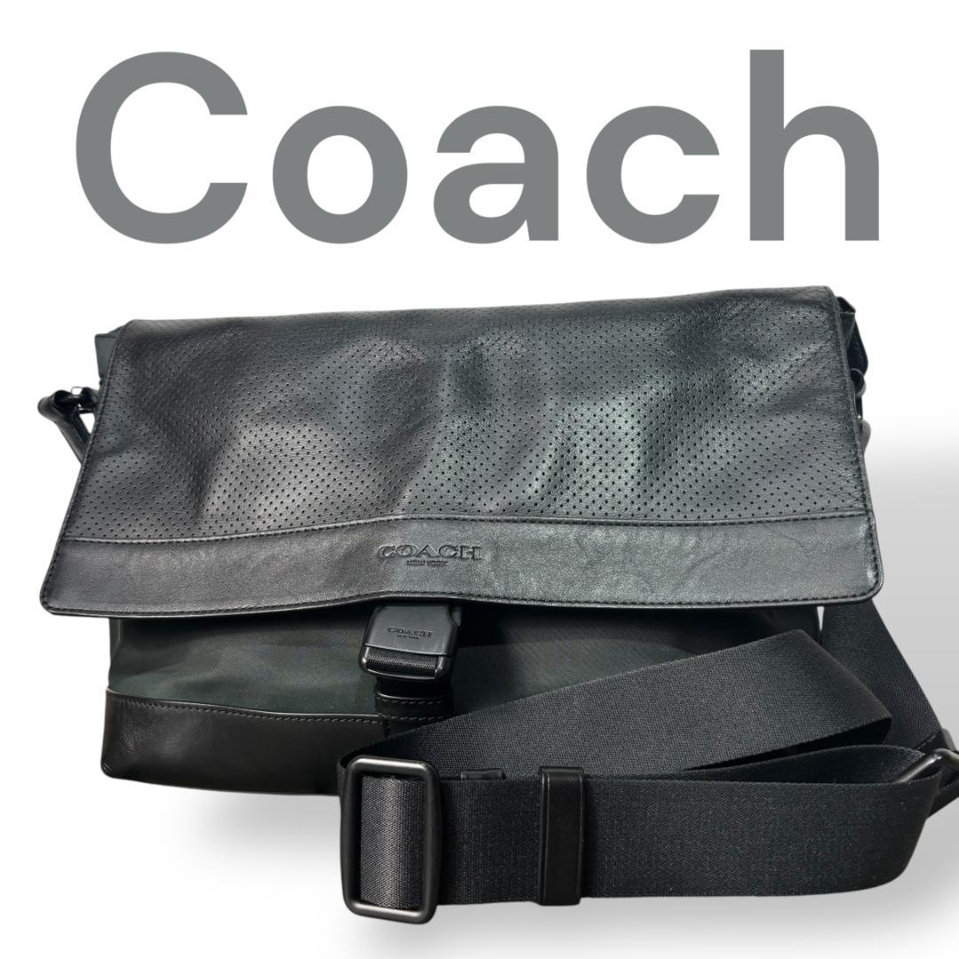 美品✨　コーチ　coach　メッセンジャーバッグ　ショルダーバッグ レザー COACH（コーチ） ショルダーバッグ メッセンジャーバッグ メンズ