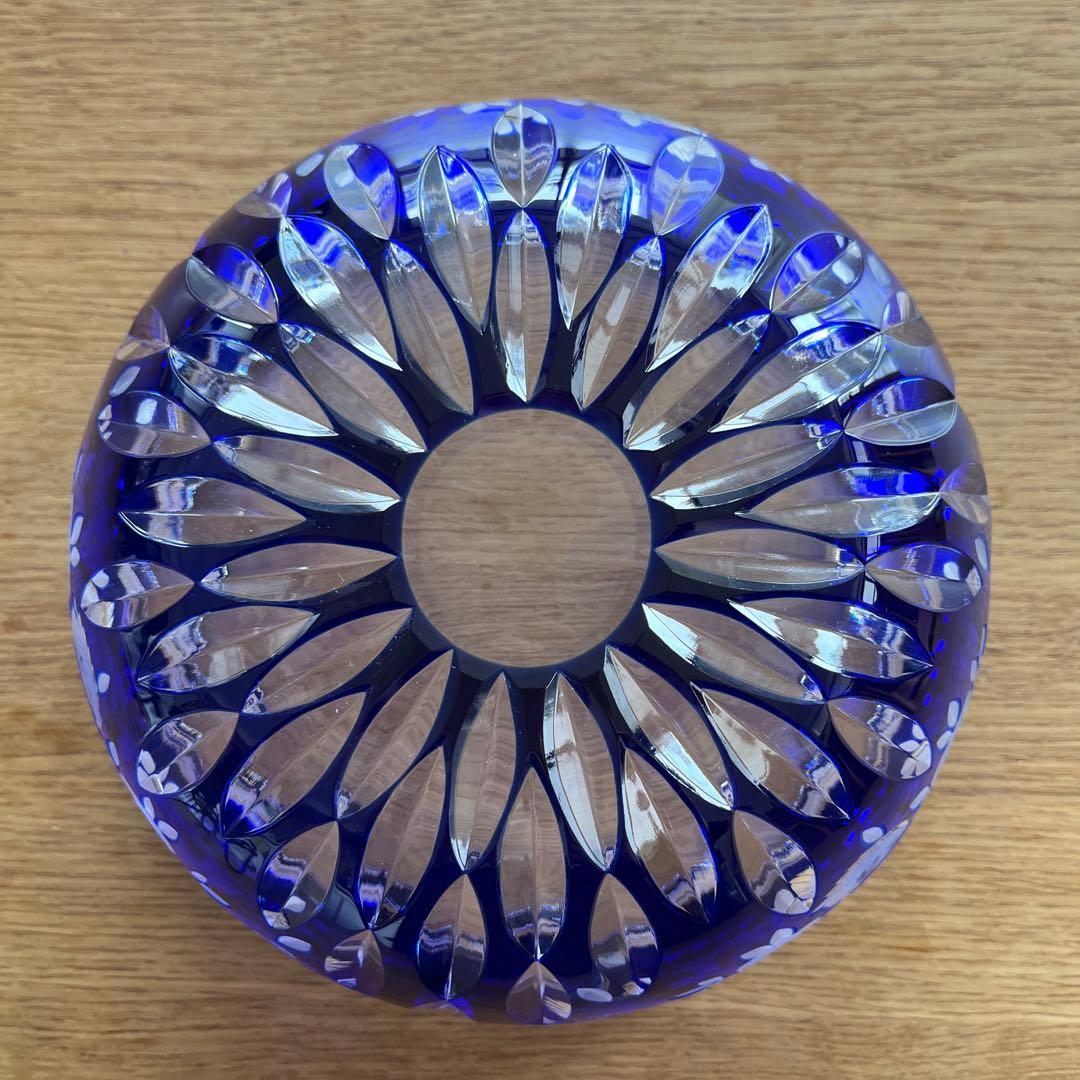 旧東ドイツLAUSITZER ラウジッツァー クリスタルガラス 薔薇 ボウル