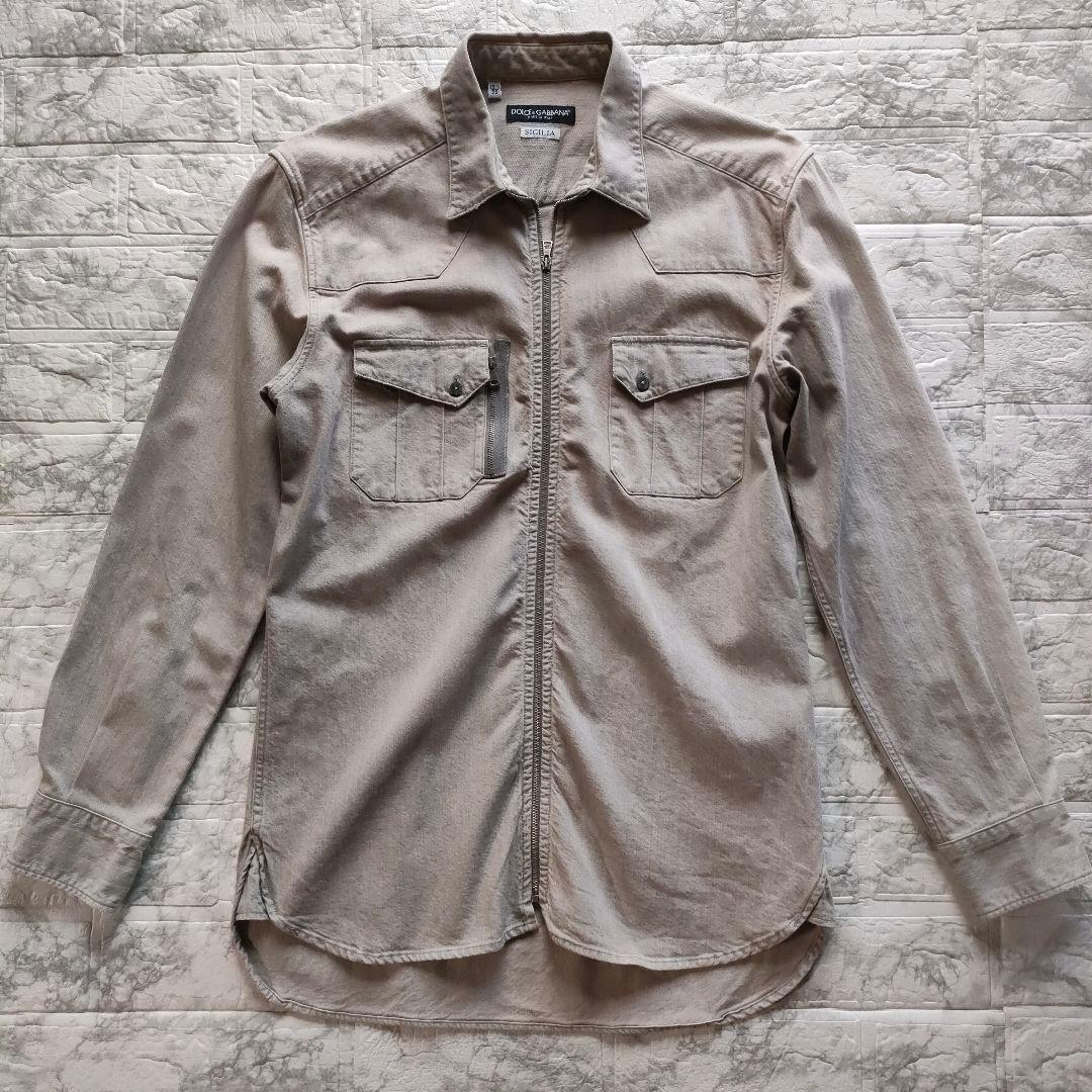 DOLCE & GABBANA　ジップアップデニムジャケットSICILIA　39