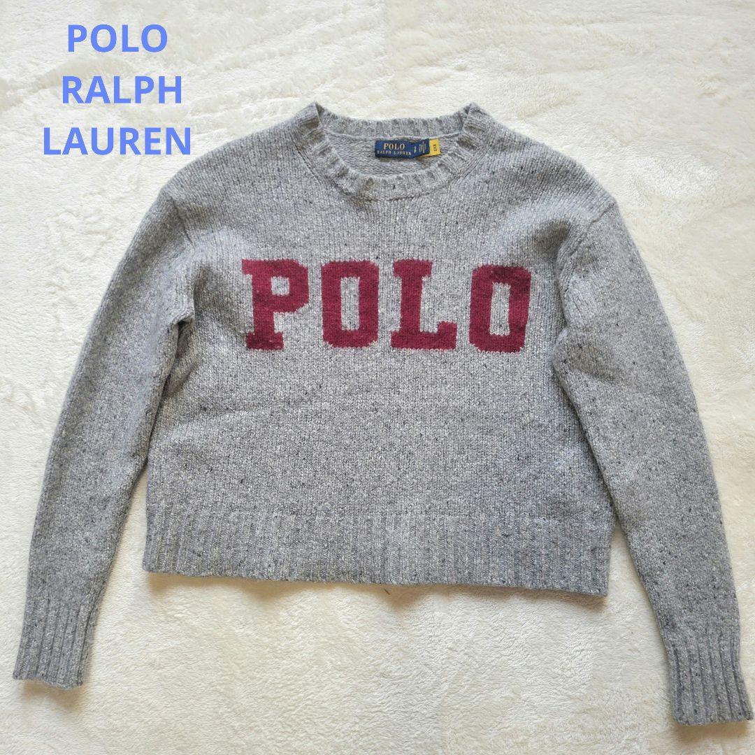 現行✨ポロラルフローレン　デカロゴ クルーネックセーター　カシミヤ　洗える