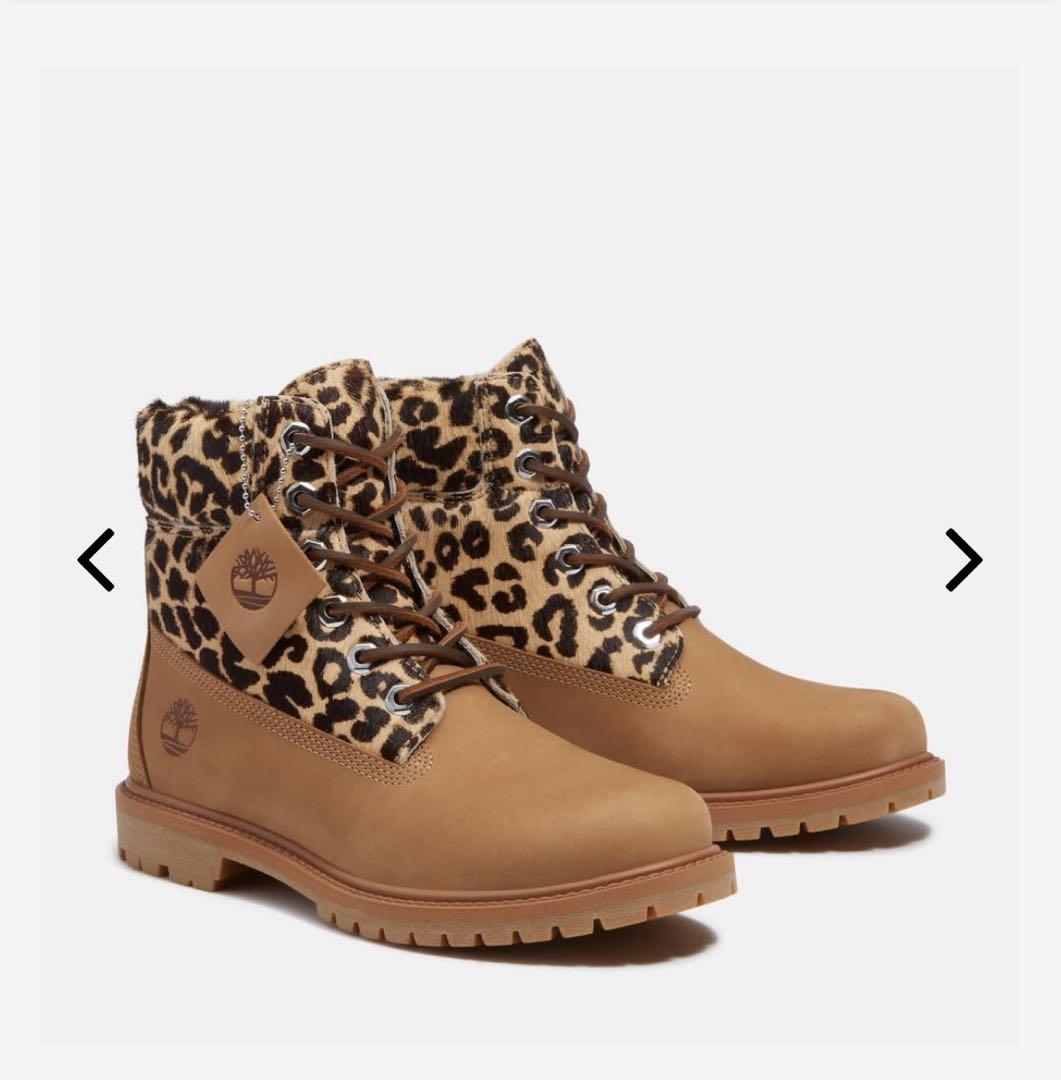 Timberland プレミアム 6インチ ブーツ レディース　ヒョウ柄