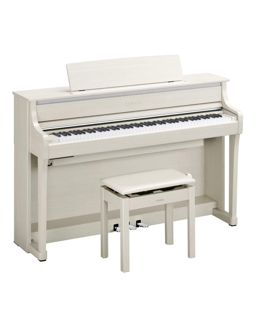ほぼ未使用YAMAHA 2024年8月発売 ホワイト 電子ピアノ 椅子付き