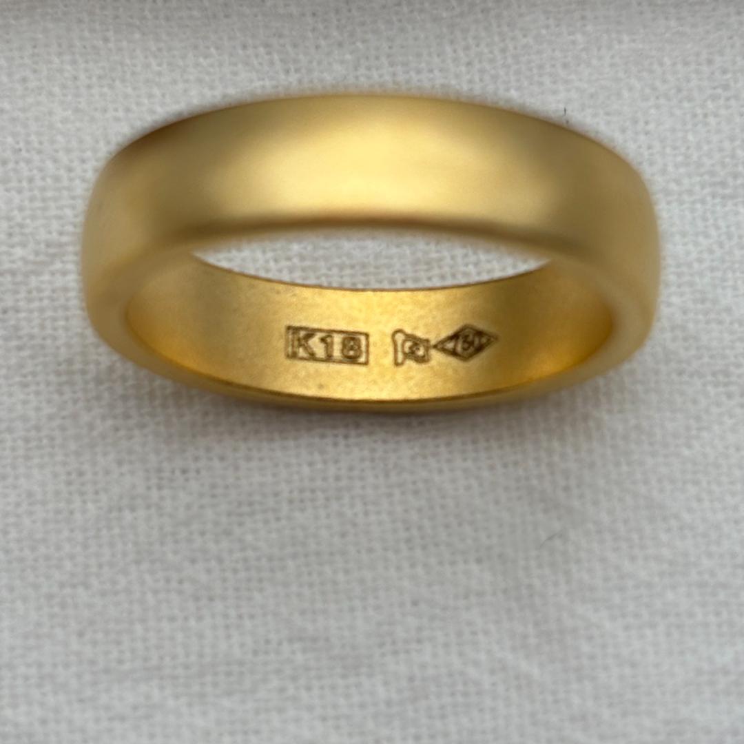 K18ゴールド マット仕上げリング 4.2g