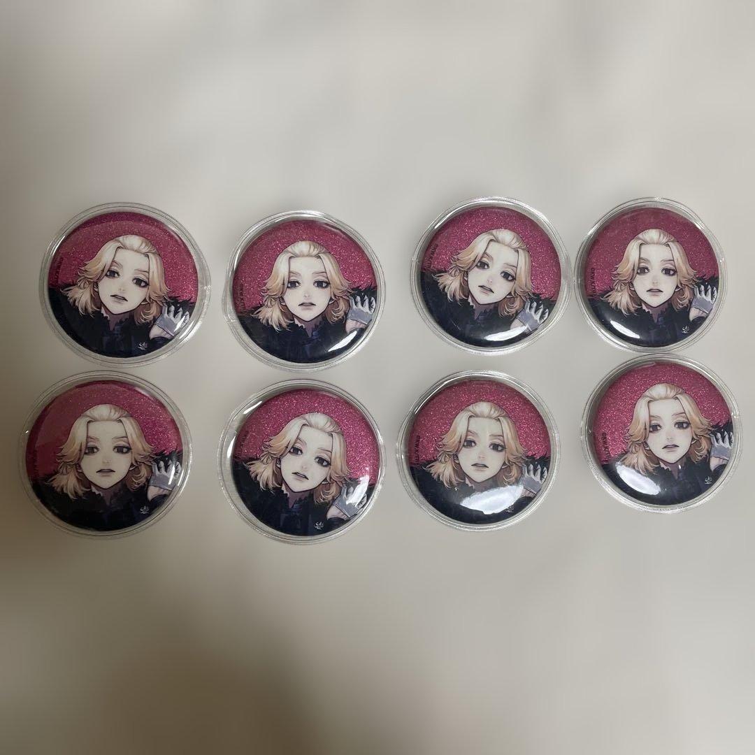 佐野万次郎 AU 缶バッジ 8個セット カバー付き