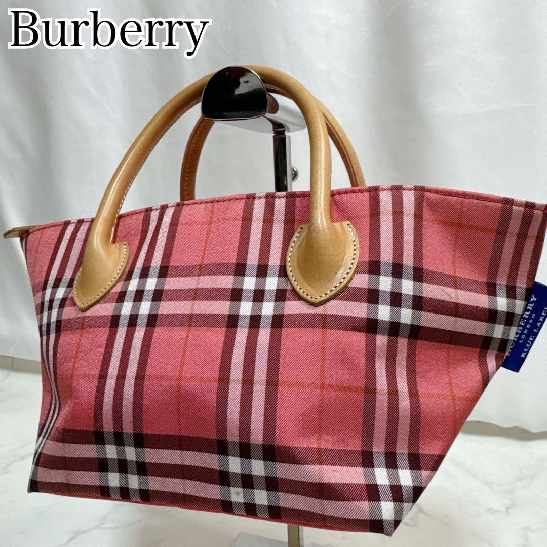 Burberryバーバリーブルーレーベル トートバッグ ピンク