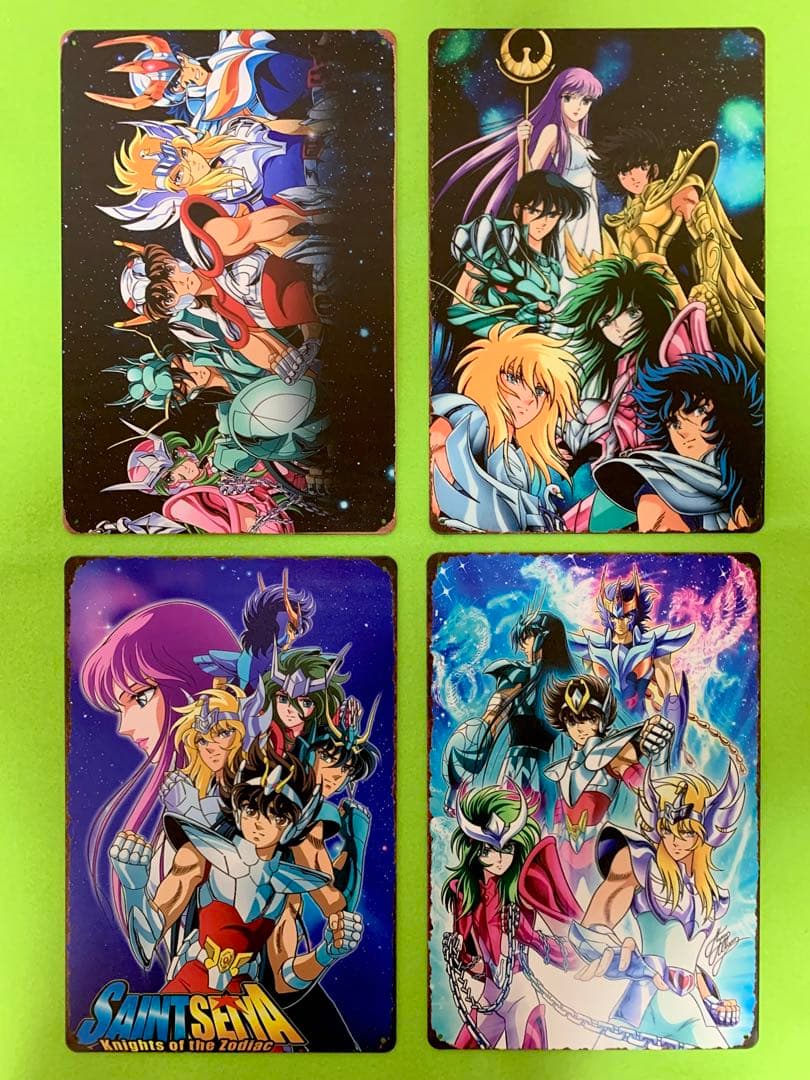 ◆聖闘士星矢 ◆金属製ポスター◆4枚セット◆30X20cm◆