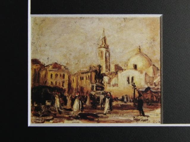 鳥海青児、【ブラース・デュ・グーベルヌマン】、希少な画集画、新品高級額 額装付