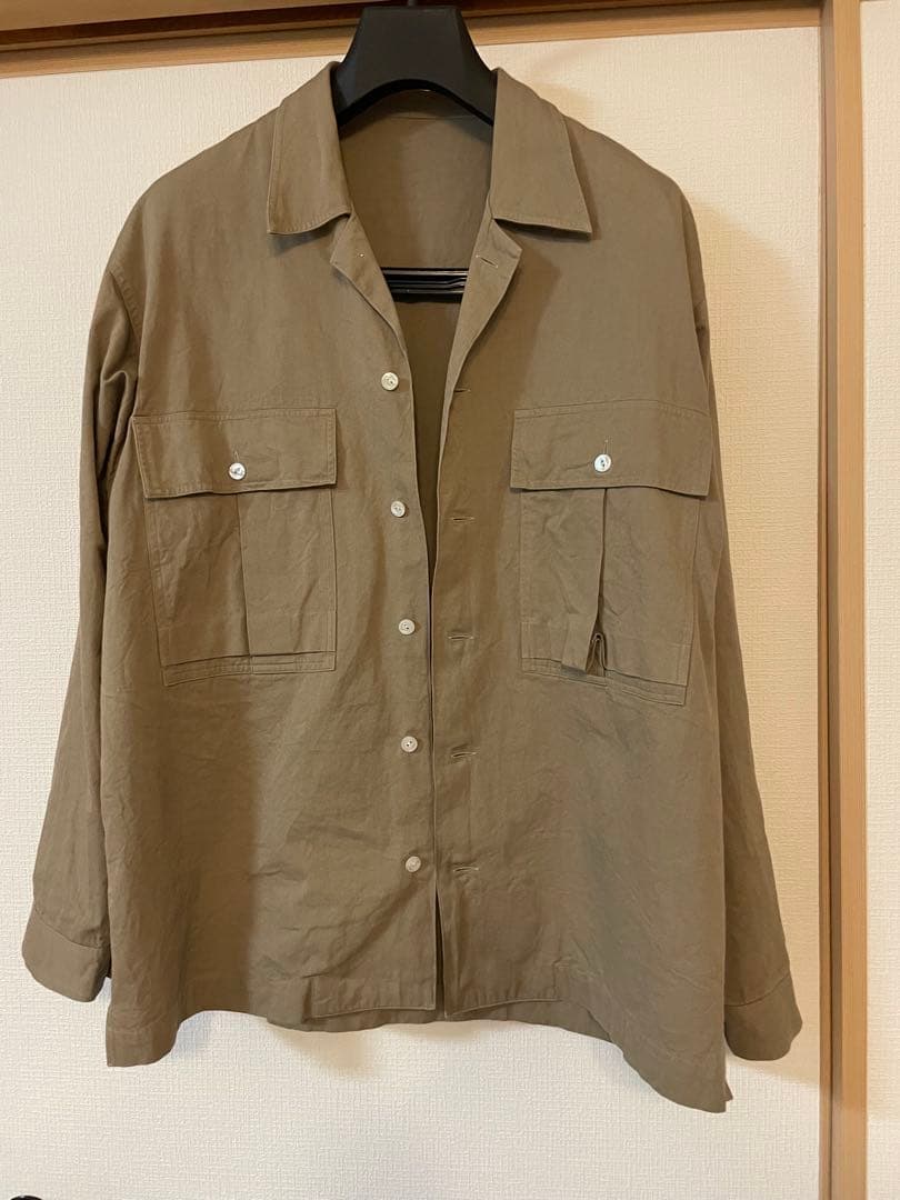 レスレストン　LESLESTON ミリタリーシャツ　Mサイズ　カーキ色 レスレストン LES LESTON シャツアウター/コットンツイル 日本製