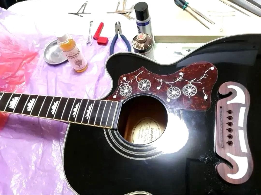 Epiphone EJ-200SCE BLK エレアコ - メルカリ