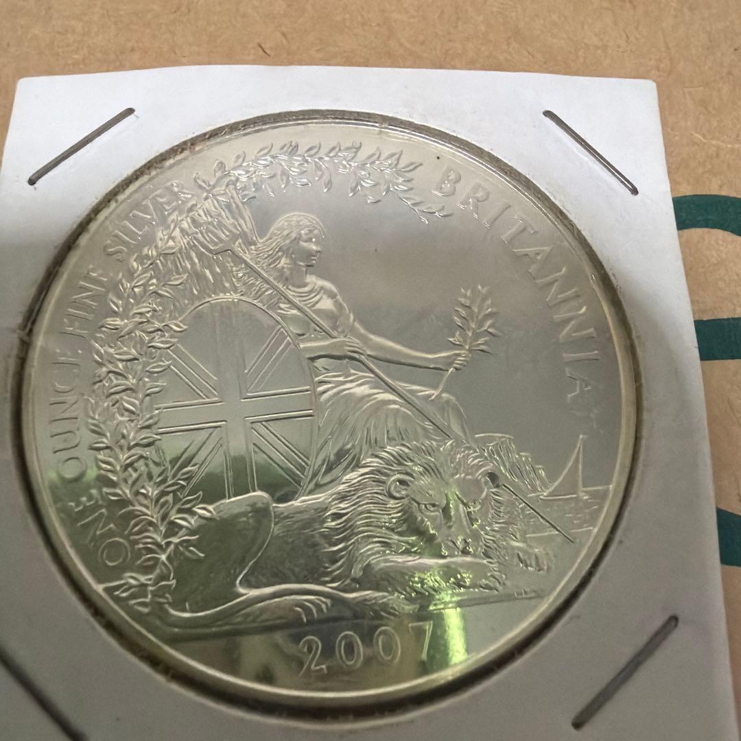 ブリタニア銀貨 1oz 2007年 2ポンド ウナとライオン イギリス 純銀地金