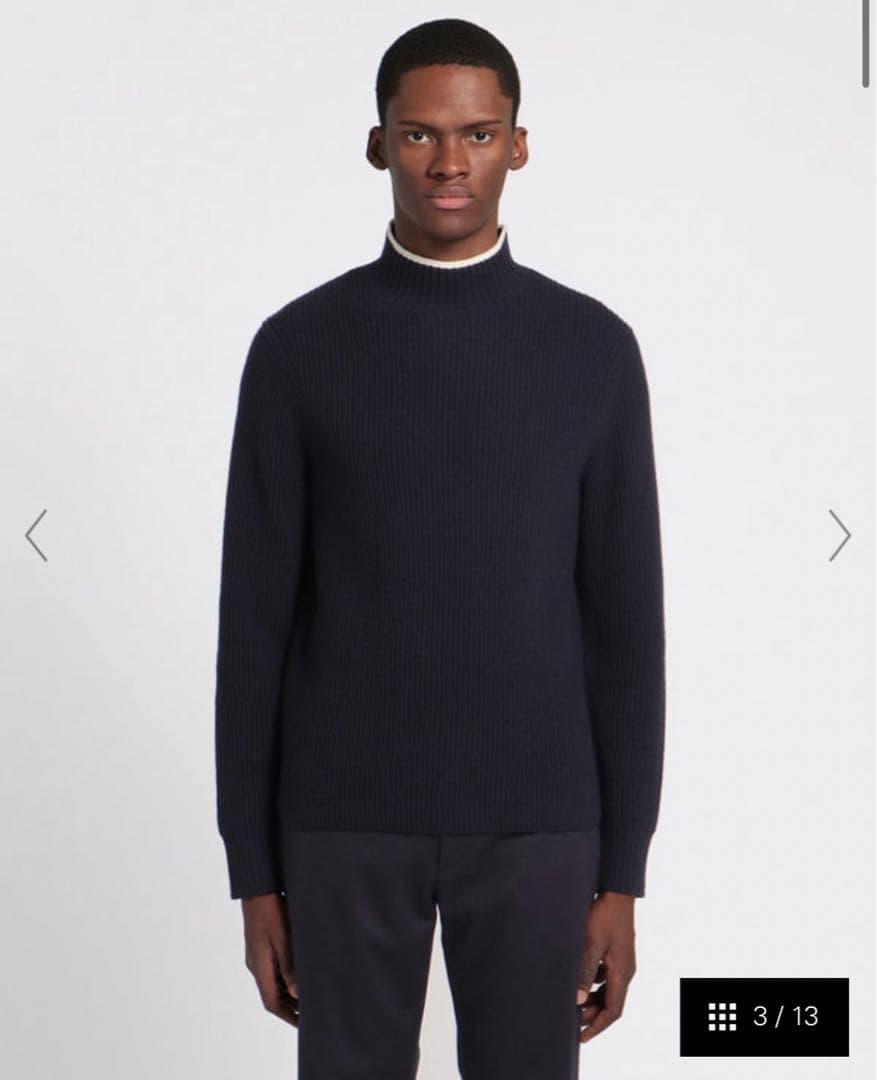 新品未使用】Theory セオリー リブニット カシミア混 モックネック