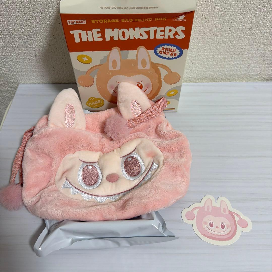 POPMART ラブブ ワッキーマート 巾着 ピンク - メルカリ