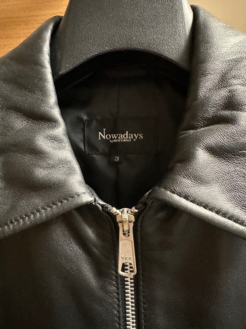 Nowadays ブラック レザージャケット サイズ3