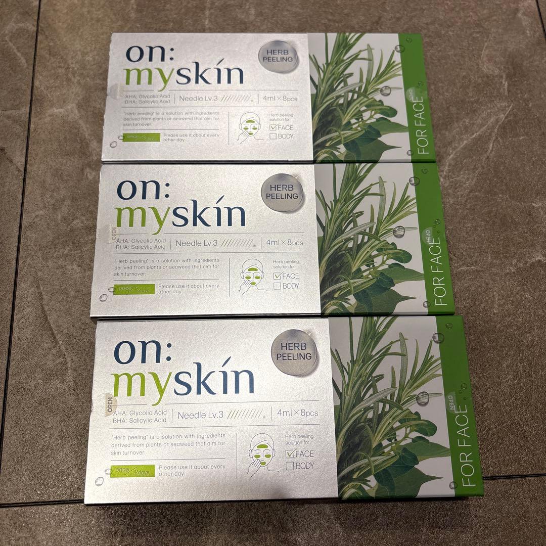 on: myskin オンマイスキン　ハーブピーリング３箱セット