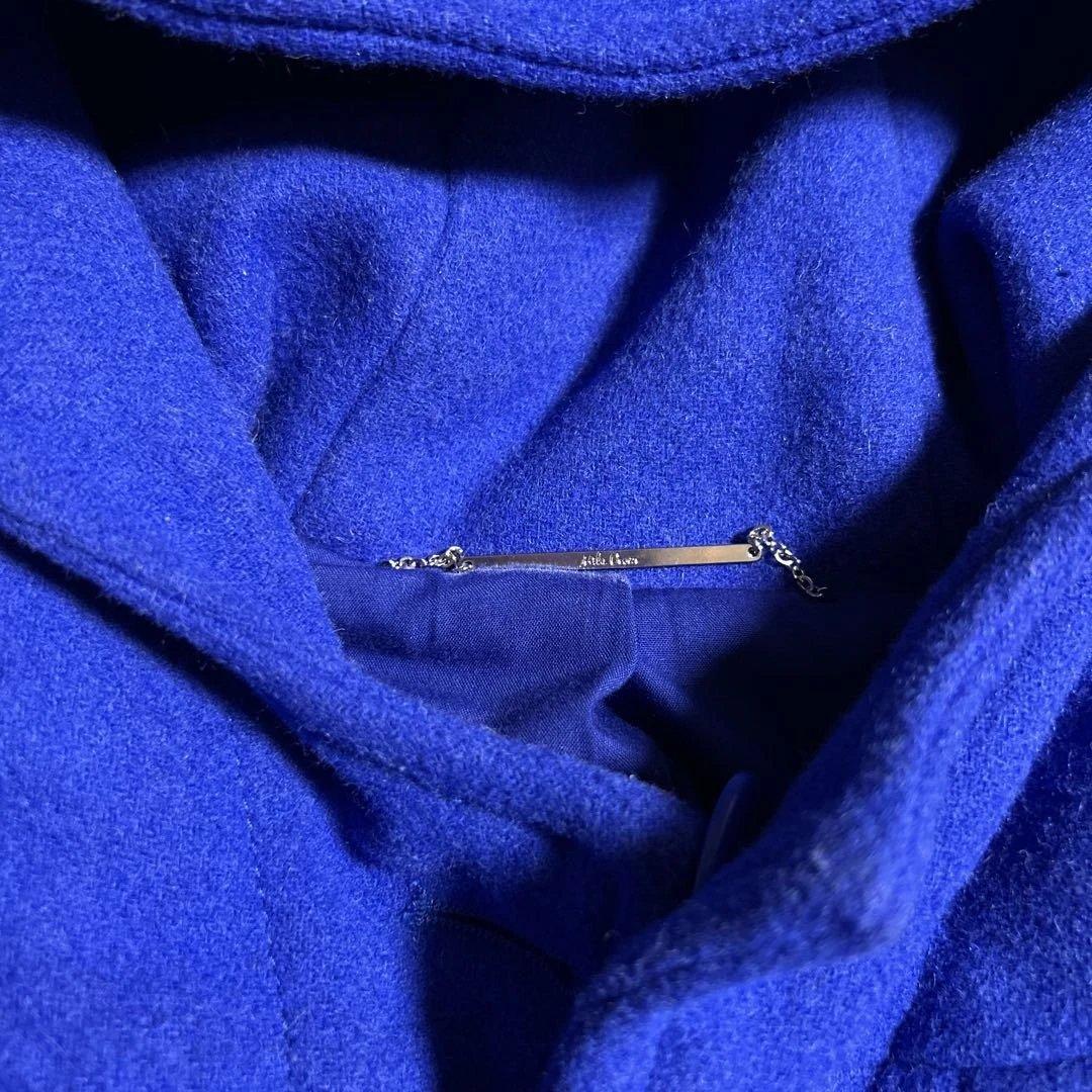 美品 ミラオーウェン ロイヤルブルー ロング ダッフルコート ブルー