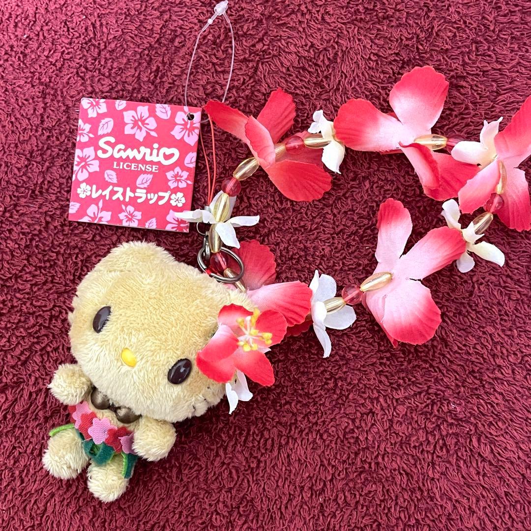 サンリオ ハローキティ 日焼け ハワイ ハイビスカス レイストラップ