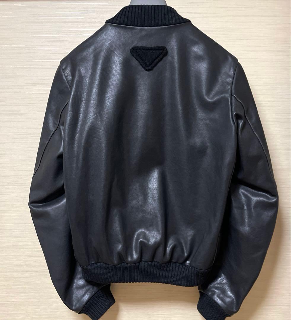 PRADA レザージャケット　ボンバーライダース PRADA】ナッパレザー ボンバージャケット (PRADA/レザージャケット