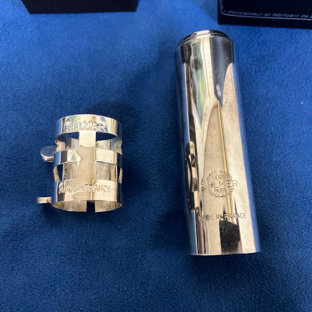 テナーサックス　セルマー　メタル用リガチャー SP、マウスピースキャップSP