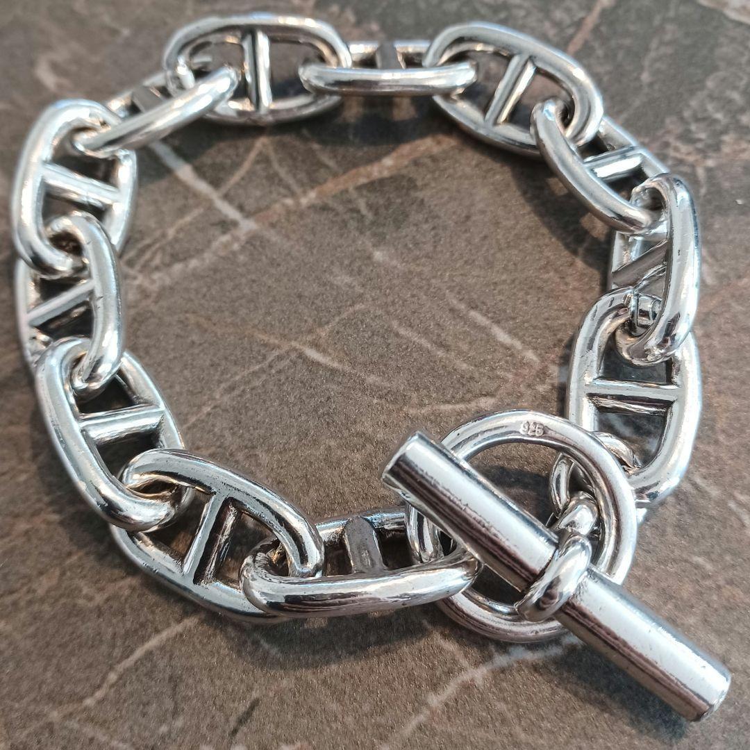 極太 S925 シェーヌダンクル ブレスレット シルバー 925 メンズ