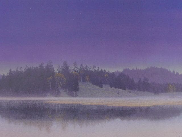 黒岩善隆、【尾瀬追想】、希少な額装用画集より、新品額装付