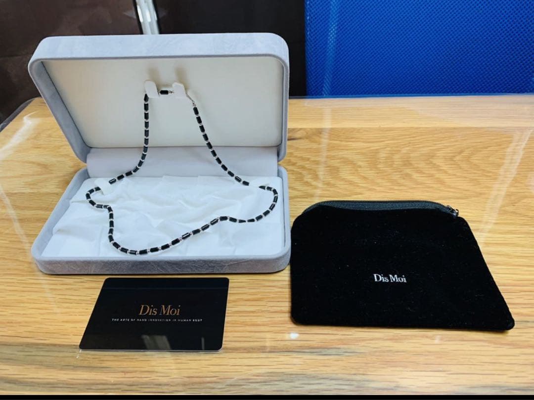Dis Moi ネックレス 50cm ブラック　k18wg