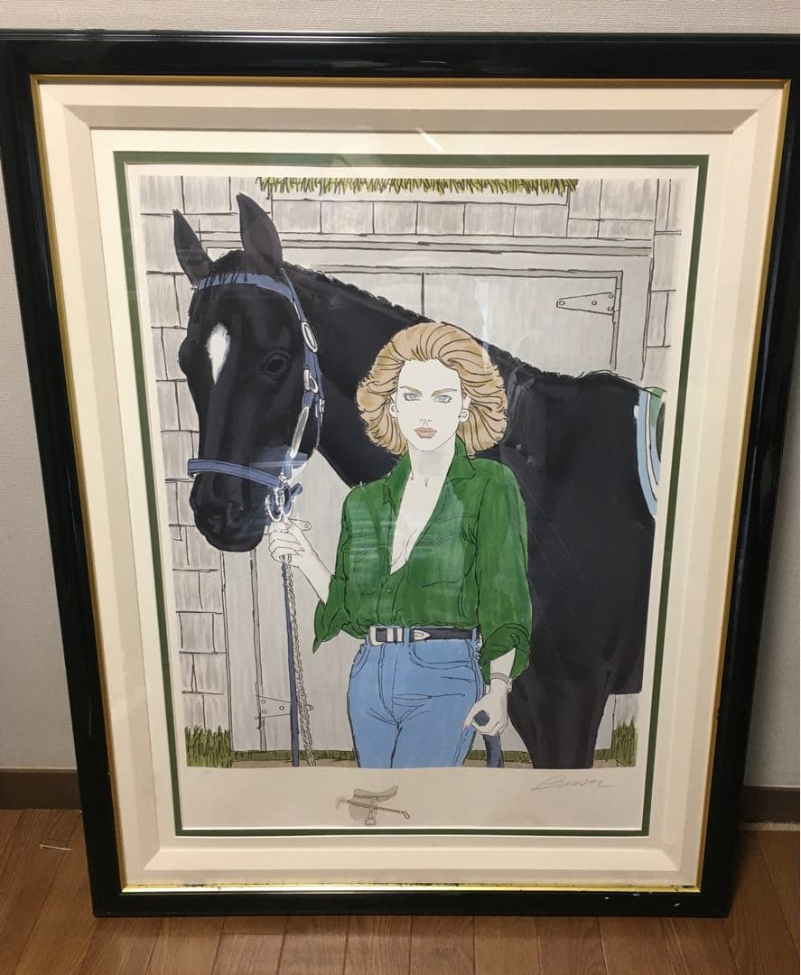 Roy Besser リトグラフ　厩舎