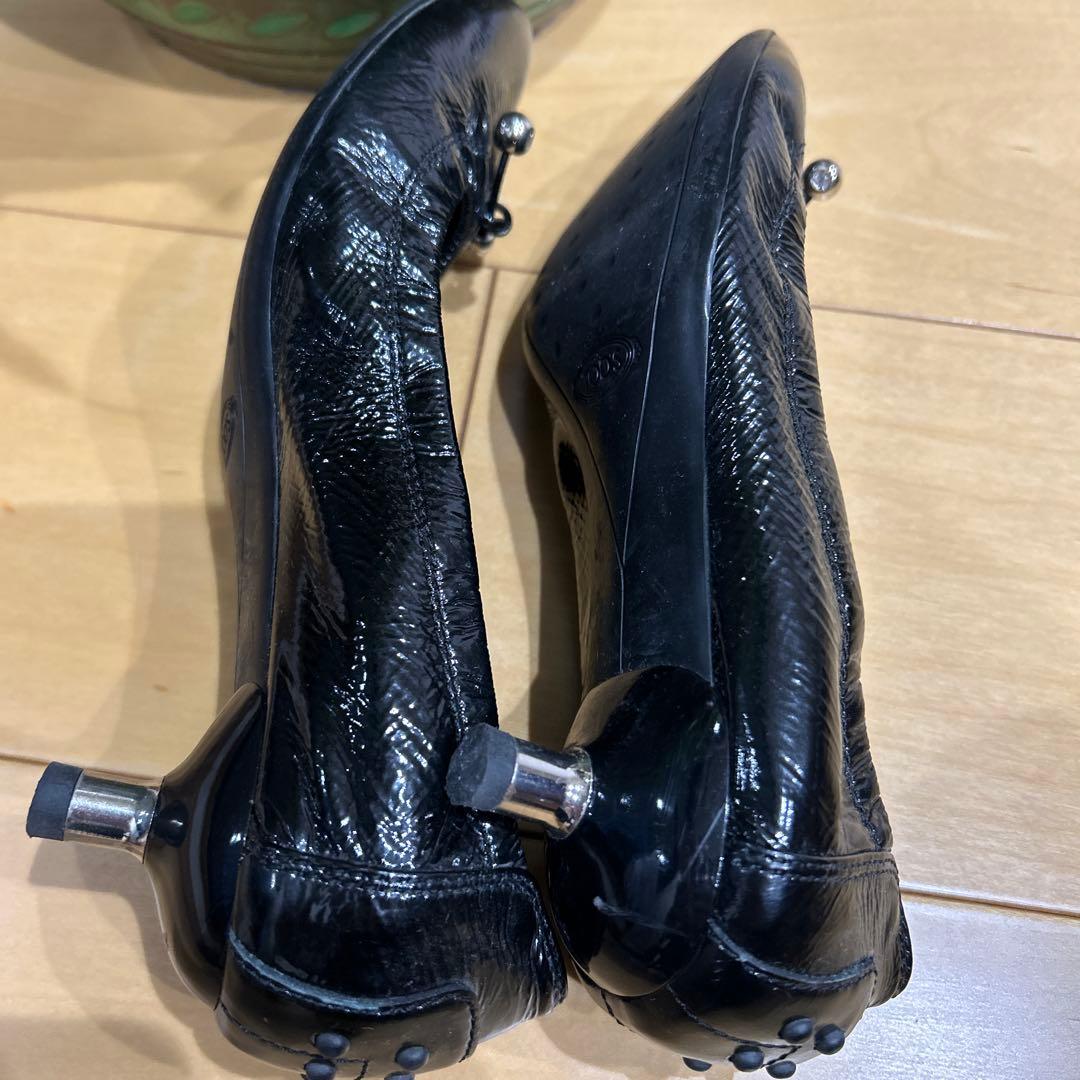 TOD'S トッズ エナメル パンプス 36（23cm）ブラック - メルカリ