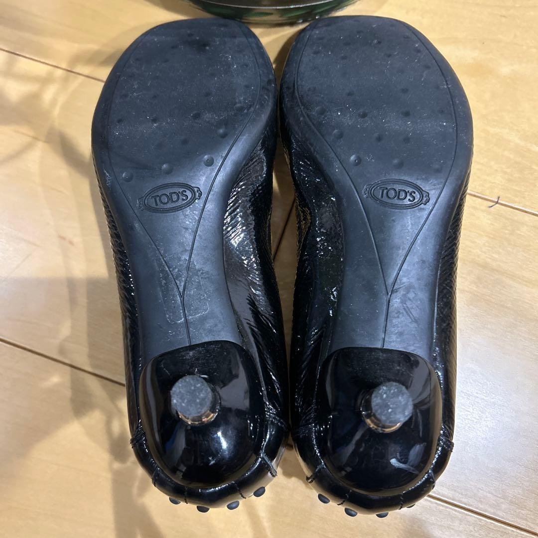 TOD'S トッズ エナメル パンプス 36（23cm）ブラック - メルカリ