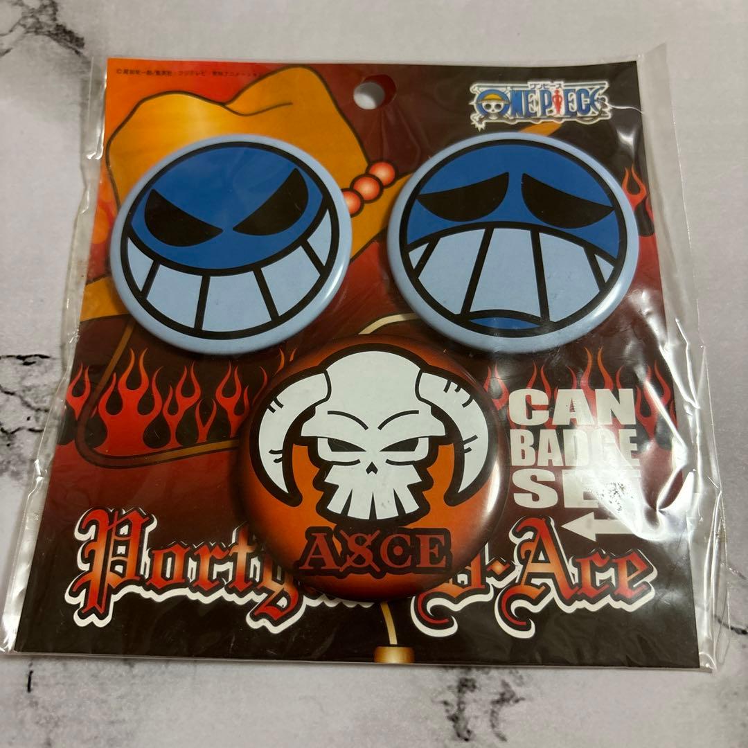 ONE PIECE ワンピース エース 缶バッジ セット ロゴマーク - メルカリ