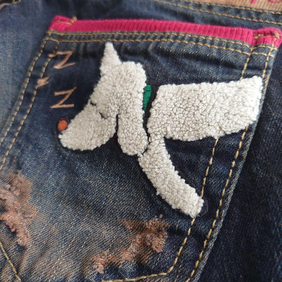 新品】 ロリータジーンズ × 奈良美智 コラボ ワッペン刺繍 デニム XS