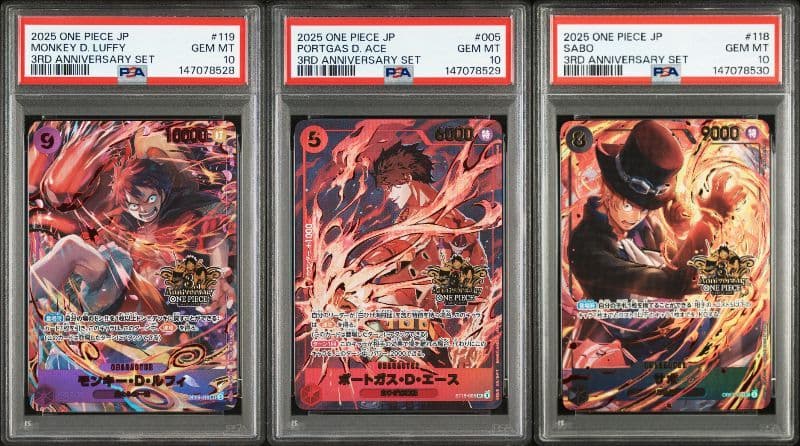 ワンピース 3rdanniversary set PSA10 連番 3兄弟 - メルカリ