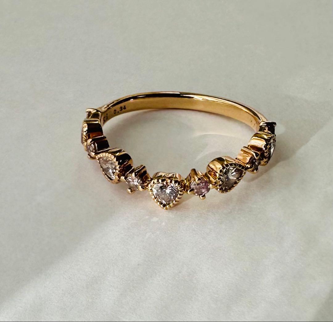 13号 K18 ダイヤモンド　0.5ct弱 ハーフエタニティ