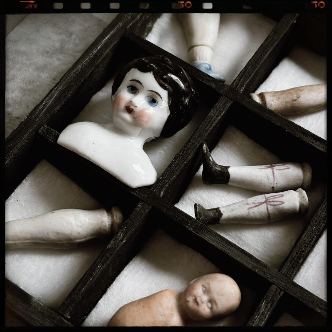 アンティーク ジャンクドロワーセットビスクドールetc