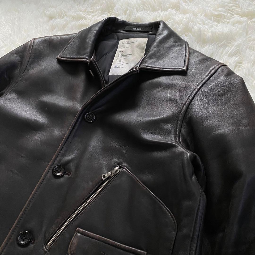 美品 WTAPS 10AW DAS BOOT レザージャケット ロゴタグ 希少 - メルカリ